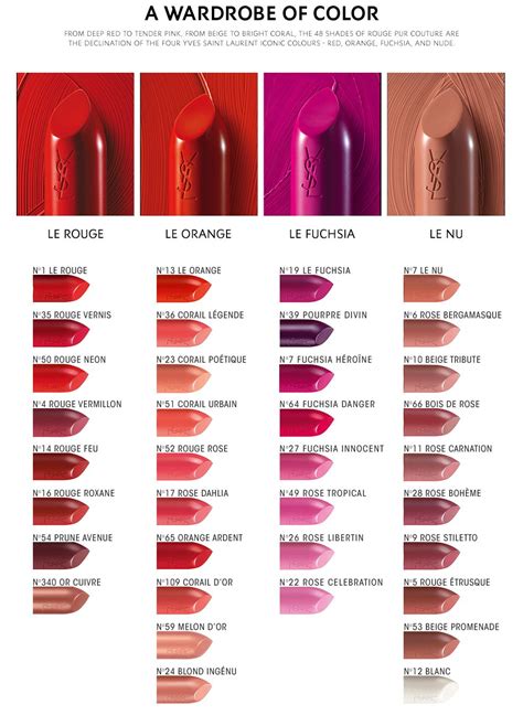 ysl beauty lipstick machine|ysl lipstick color chart.